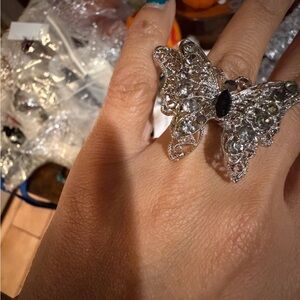 High quality made Elegant Silver Butterfly Ring